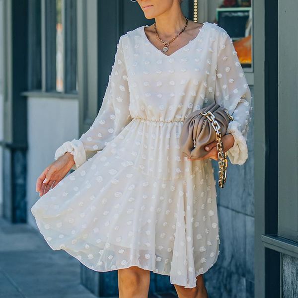casual dresses office dress women elegant autumn 2021 v neck a line dot vintage pure white knee long lantern sleeve ol female vestidos, Black;gray
casual dresses office dress women elegant autumn 2021 v neck a line dot vintage pure white knee long lantern sleeve ol female vestidos, Black;gray
