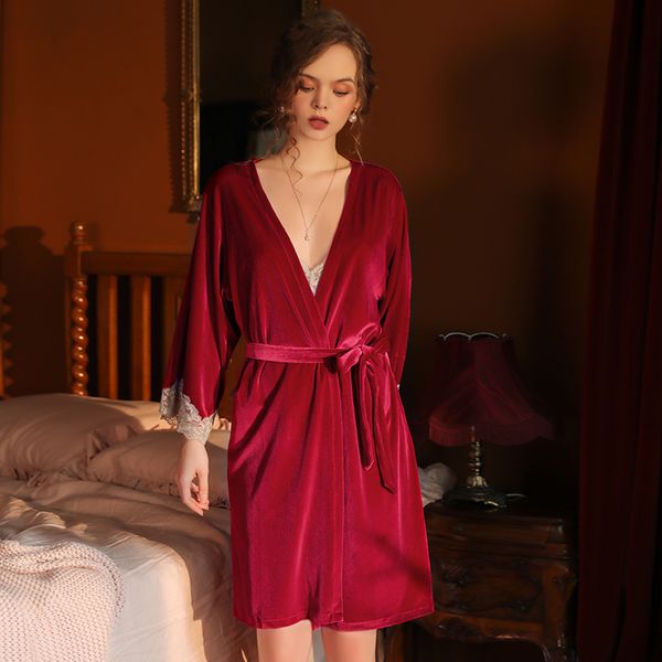 2021winter velvet pajamas robes lace bathrobes deep v dressing gowns women sleepwear robe with sashes loungewear warm, Black;white
2021winter velvet pajamas robes lace bathrobes deep v dressing gowns women sleepwear robe with sashes loungewear warm, Black;white