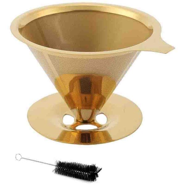 coffee filters pour over dripper paperless cone filter strainer manual reusable stainless steel double mesh liner
coffee filters pour over dripper paperless cone filter strainer manual reusable stainless steel double mesh liner