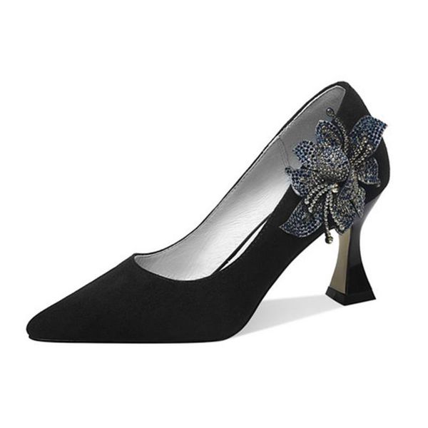 dress shoes fashion women crystal flower sweet suede leather high heels pumps for spring est night club woman, Black
dress shoes fashion women crystal flower sweet suede leather high heels pumps for spring est night club woman, Black
