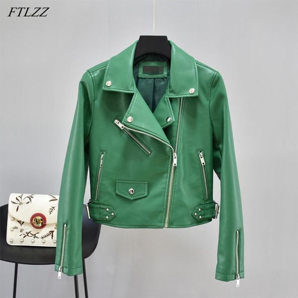 women's leather & faux ftlzz autumn women streetwear rivet green pu jacket casual female slim turn down collar biker black short coat
women's leather & faux ftlzz autumn women streetwear rivet green pu jacket casual female slim turn down collar biker black short coat
