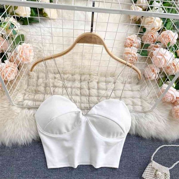 lady fashion chain halter vest outside women sleeveless high waist black white bustier short crop p714 210527
lady fashion chain halter vest outside women sleeveless high waist black white bustier short crop p714 210527