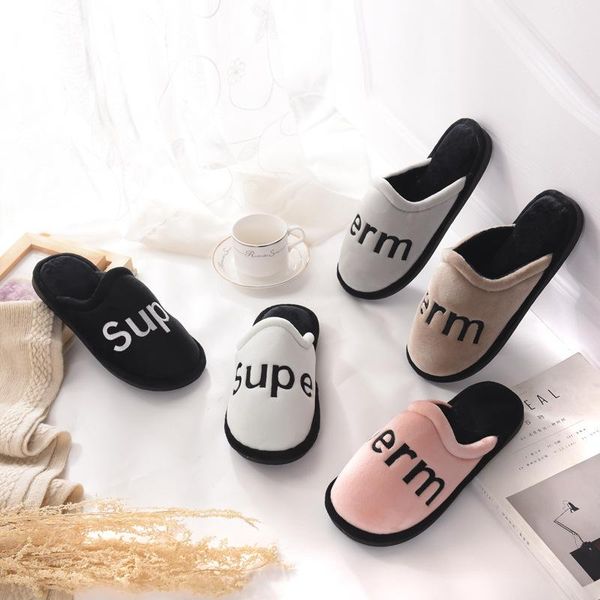 plush slippers winter warm furry soft sole shoes bedroom pu leather waterproof home indoor ladies slides, Black
plush slippers winter warm furry soft sole shoes bedroom pu leather waterproof home indoor ladies slides, Black