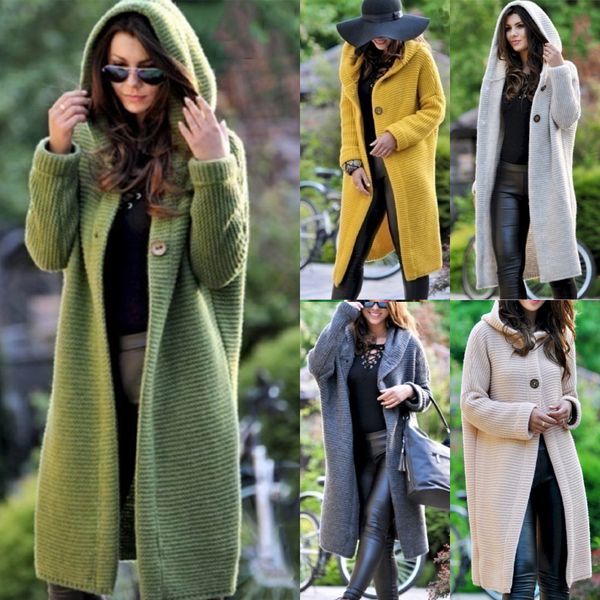 e-baihui woman single-breasted cardigan knitted sweater hooded jacket ladies long plus size cardigan autumn and winter coat, White;black
e-baihui woman single-breasted cardigan knitted sweater hooded jacket ladies long plus size cardigan autumn and winter coat, White;black