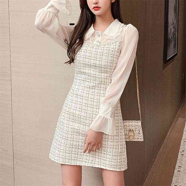 autumn and winter chiffon patchwork flared sleeves tweed dress women's beading fake two pieces party vestidos 210520, Black;gray
autumn and winter chiffon patchwork flared sleeves tweed dress women's beading fake two pieces party vestidos 210520, Black;gray