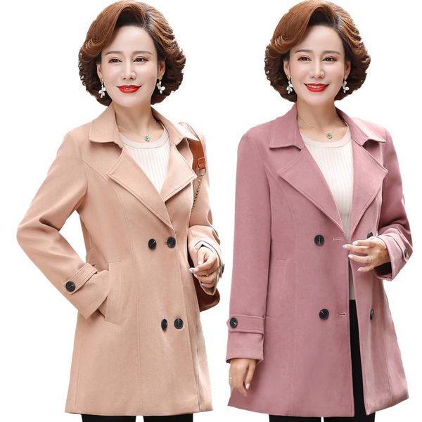 women's trench coats xl - 5xl brand spring autumn women coat double breasted khaki elegant loose lady outerwear fashion 2021, Tan;black
women's trench coats xl - 5xl brand spring autumn women coat double breasted khaki elegant loose lady outerwear fashion 2021, Tan;black