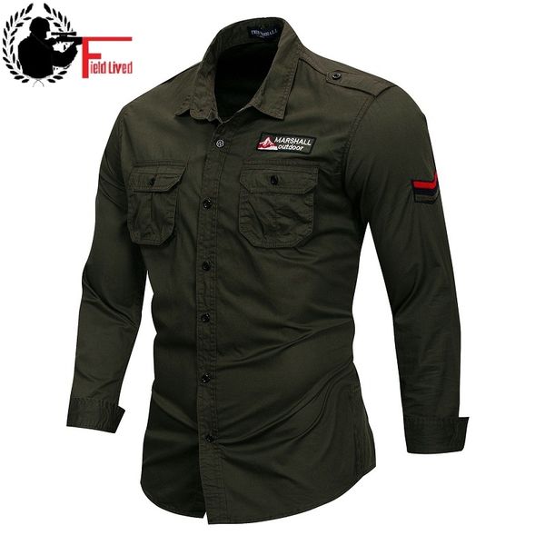 male shirt military mens long sleeved cotton shirts men slim fit camisa masculina khaki black army green shirt casual shirt men 210518, White;black
male shirt military mens long sleeved cotton shirts men slim fit camisa masculina khaki black army green shirt casual shirt men 210518, White;black