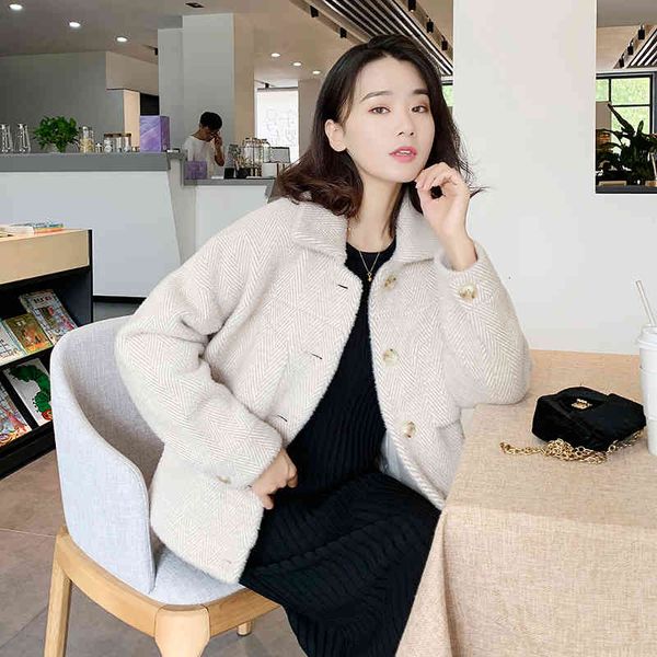 women's wool & blends kmetram autumn winter coat fashion woolen female jacket faux mink veet fur clothes 2021 manteau femme my, Black
women's wool & blends kmetram autumn winter coat fashion woolen female jacket faux mink veet fur clothes 2021 manteau femme my, Black