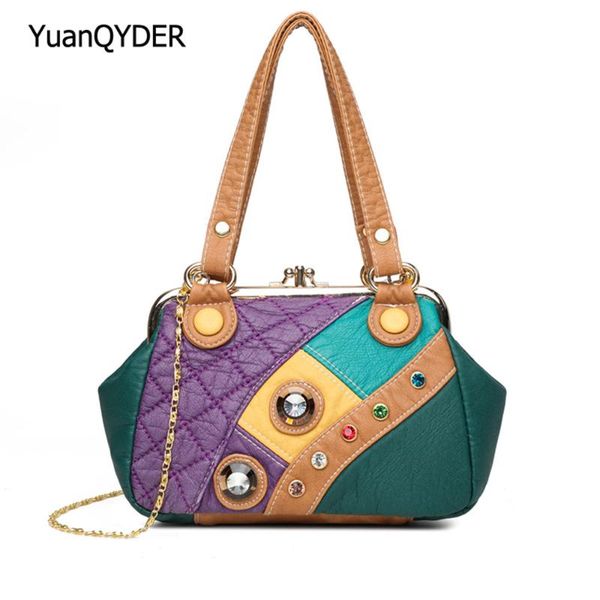 fashion chain shoulder strap design ladies bag 2021 diamond designer women messenger bags panelled women's handbag cross body
fashion chain shoulder strap design ladies bag 2021 diamond designer women messenger bags panelled women's handbag cross body