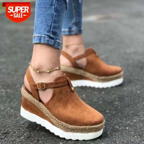 Women Sandals 2020 Round Head Wedge Heeled For Platform Shoes Buckle Matte Leather Female Footwear #x04J, Black
Women Sandals 2020 Round Head Wedge Heeled For Platform Shoes Buckle Matte Leather Female Footwear #x04J, Black