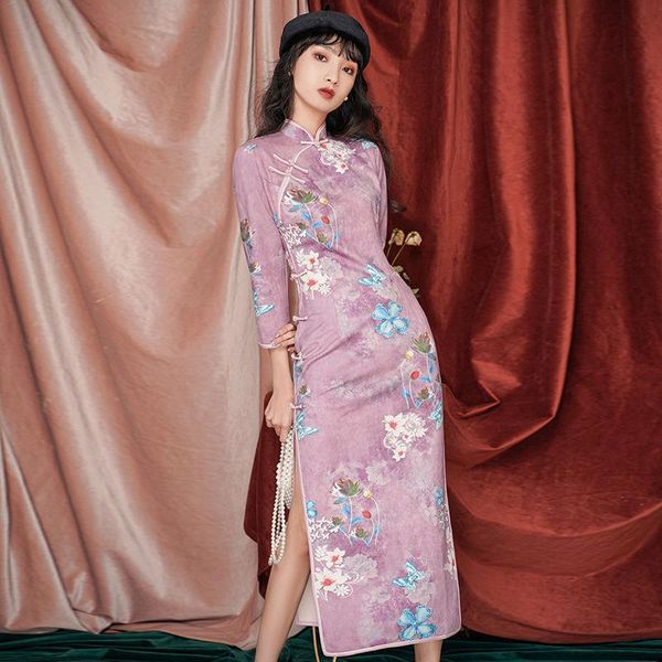 ethnic clothing 2021 autumn modern maiden improved version flowers print elegant cheongsams ladies chic floral embroidery retro qipao d, Red
ethnic clothing 2021 autumn modern maiden improved version flowers print elegant cheongsams ladies chic floral embroidery retro qipao d, Red