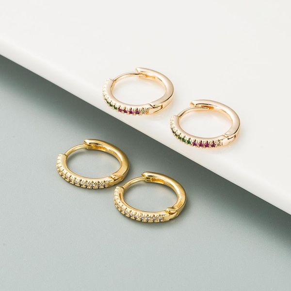 hoop & huggie rainbow earrings for women multicolor zircon stone simple huggies bohemia elegant earring piercing jewelry, Golden;silver
hoop & huggie rainbow earrings for women multicolor zircon stone simple huggies bohemia elegant earring piercing jewelry, Golden;silver