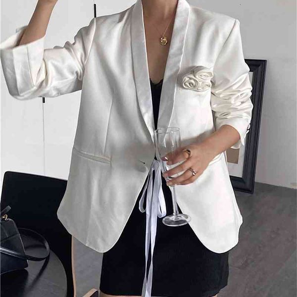 women's suits & blazers autumn white blazer women korean jacket casual side split patch v neck designer coats fashion 6486, White;black
women's suits & blazers autumn white blazer women korean jacket casual side split patch v neck designer coats fashion 6486, White;black