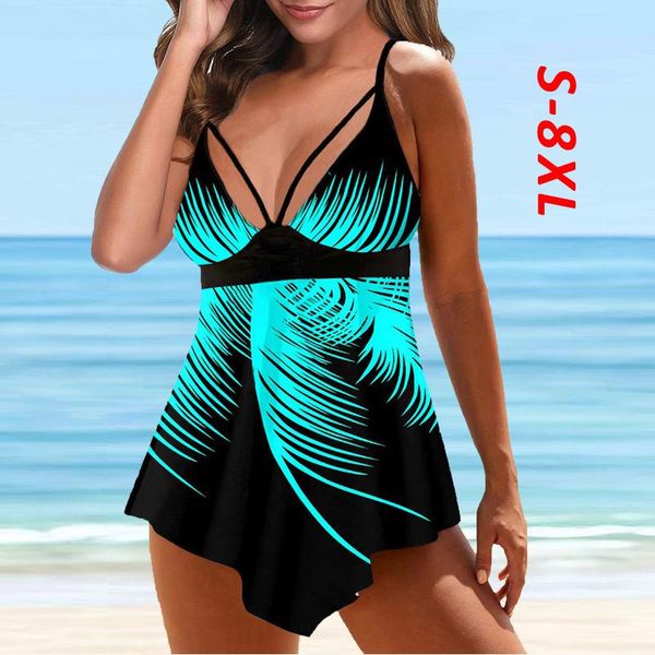 women split swimsuit summer two piece strip printed tankini beach swimwear bathing suit padded swimdress 2021 plus size two-piece suits
women split swimsuit summer two piece strip printed tankini beach swimwear bathing suit padded swimdress 2021 plus size two-piece suits
