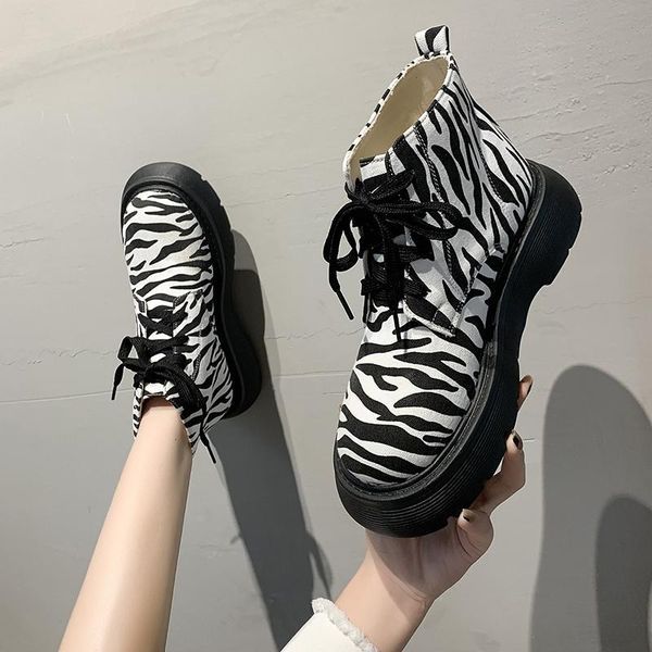 boots zebra pattern platform women round toe chunky heel ankle for lace up cross-tied, Black
boots zebra pattern platform women round toe chunky heel ankle for lace up cross-tied, Black