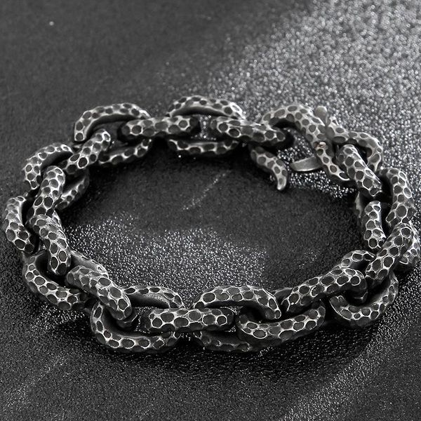link, chain vintage man bracelet male 316l stainless steel link mens boys on hand bracelets mannen armband jewelry gifts for boyfriend, Black
link, chain vintage man bracelet male 316l stainless steel link mens boys on hand bracelets mannen armband jewelry gifts for boyfriend, Black