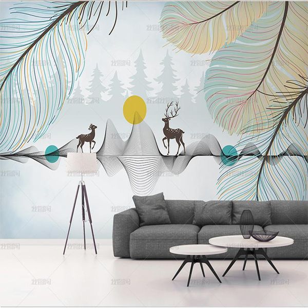 wallpapers 3d modern simple feather sunrise fortune tree lovers elk wallpaper children's room living background wall mural bedroom
wallpapers 3d modern simple feather sunrise fortune tree lovers elk wallpaper children's room living background wall mural bedroom
