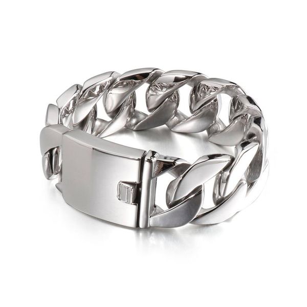 link, chain man jewelry 24mm big chunky curb cuban bracelet mens 316l stainless steel classic trendy gift waterproof never outdated, Black
link, chain man jewelry 24mm big chunky curb cuban bracelet mens 316l stainless steel classic trendy gift waterproof never outdated, Black