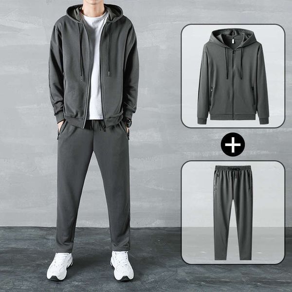 autumn tracksuits men's suit sports hooded cardigan slim fit two piece casual sportswear, Gray
autumn tracksuits men's suit sports hooded cardigan slim fit two piece casual sportswear, Gray