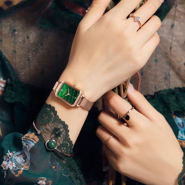 wristwatches fashion ins style small square watch simple women's quartz waterproof green, Slivery;brown
wristwatches fashion ins style small square watch simple women's quartz waterproof green, Slivery;brown