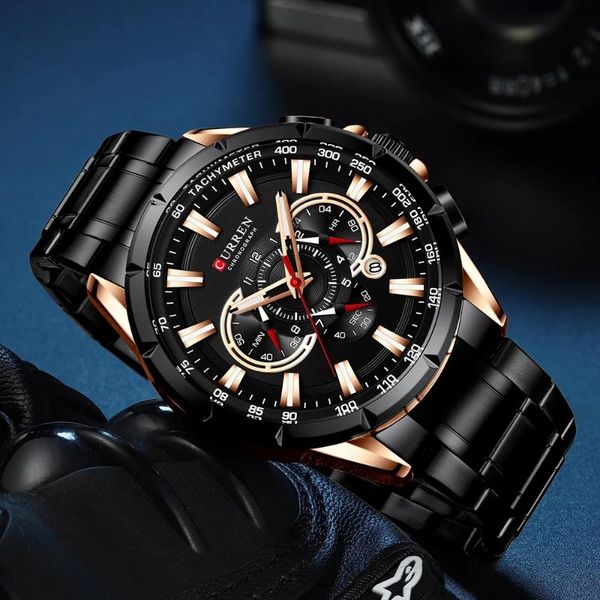 wristwatches curren casual sport chronograph men's watches stainless steel band wristwatch big dial quartz clock with luminous pointers, Slivery;brown
wristwatches curren casual sport chronograph men's watches stainless steel band wristwatch big dial quartz clock with luminous pointers, Slivery;brown