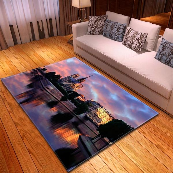 scenic spots building parlor bedside floormat area rug flannel non slip bedroom nordic style living room 3d carpets s -321
scenic spots building parlor bedside floormat area rug flannel non slip bedroom nordic style living room 3d carpets s -321