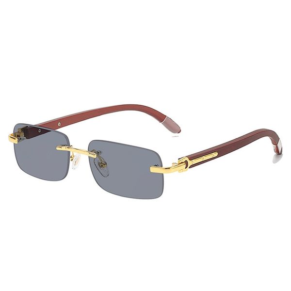 factory sale new kajia frameless men's square wooden leg sunglasses women's trendy glasses, White;black
factory sale new kajia frameless men's square wooden leg sunglasses women's trendy glasses, White;black