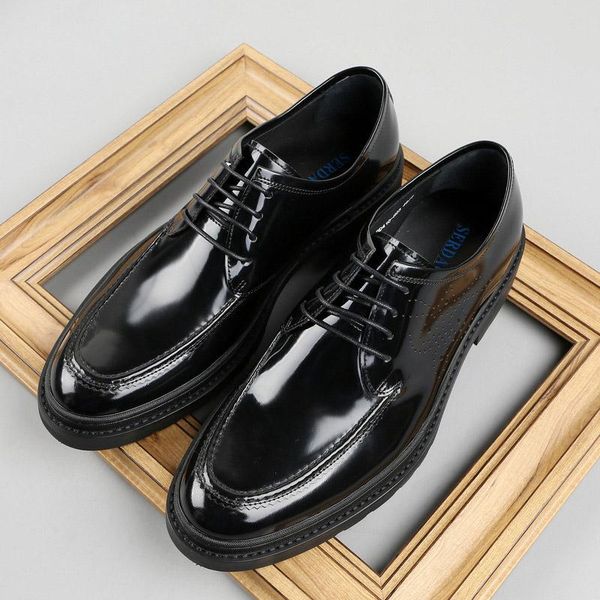 classic genuine leather wedding men shoes lace-up business dress oxfords formal zapatos hombre g177, Black
classic genuine leather wedding men shoes lace-up business dress oxfords formal zapatos hombre g177, Black