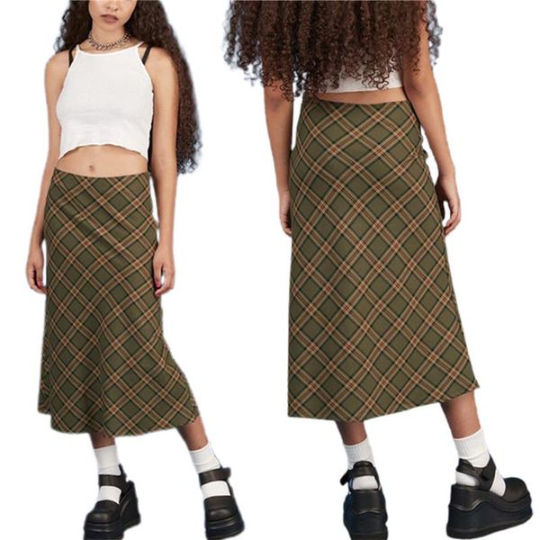 women casual mid-calf skirt fall spring ladies elegant dark green plaid printed pattern close-fitting skirts home daily 2021, Black
women casual mid-calf skirt fall spring ladies elegant dark green plaid printed pattern close-fitting skirts home daily 2021, Black