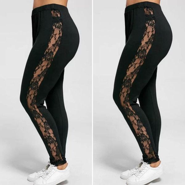 women's pants & capris womens slim stretch trousers floral lace side panel cut out black leggings plus size, Black;white
women's pants & capris womens slim stretch trousers floral lace side panel cut out black leggings plus size, Black;white