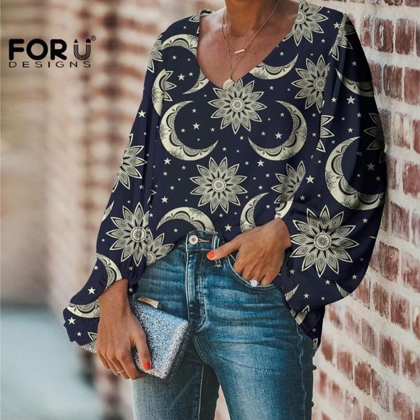 women's blouses & shirts forudesigns v neck chiffon blouse for women moon and sun abstract painting fashion ladies clothes casual loose, White
women's blouses & shirts forudesigns v neck chiffon blouse for women moon and sun abstract painting fashion ladies clothes casual loose, White