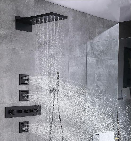 thermostatic brass bathroom shower head set wall mounted faucet waterfall rainfall multi-function nozzle sets
thermostatic brass bathroom shower head set wall mounted faucet waterfall rainfall multi-function nozzle sets