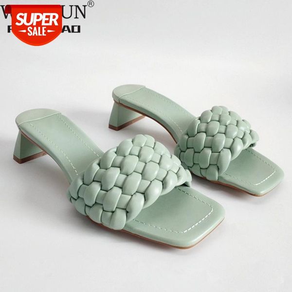 summer women slippers weave square toe sandals fashion mules high heels slides shoes pu leather casual outside baech #kt1l, Black
summer women slippers weave square toe sandals fashion mules high heels slides shoes pu leather casual outside baech #kt1l, Black