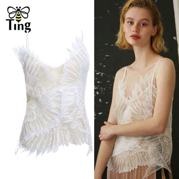 designer fashion angel wing appliques cute lady summer casual v neck short camis streetwear chic plus size 210513, White
designer fashion angel wing appliques cute lady summer casual v neck short camis streetwear chic plus size 210513, White