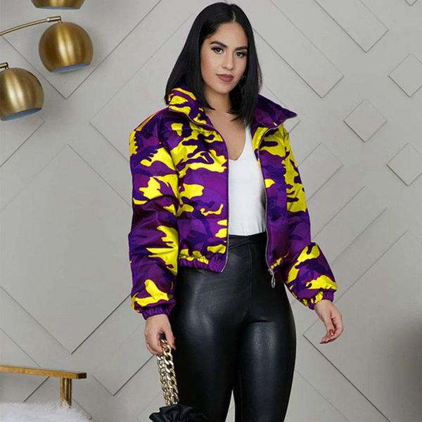 winter camouflage print puffer jacket for women bubble coat warm thick parka outerwear long sleeve crop clothes women's down & parkas, Black
winter camouflage print puffer jacket for women bubble coat warm thick parka outerwear long sleeve crop clothes women's down & parkas, Black