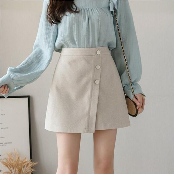 skirts autumn winter woolen skirt women's solid high waist slim fit vintage elegant office a-line femme 574, Black
skirts autumn winter woolen skirt women's solid high waist slim fit vintage elegant office a-line femme 574, Black