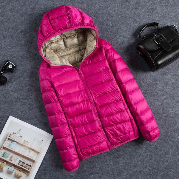 Women's Down & Parkas M-4XL Autumn Winter Hooded Duck Coat Women Ultra Light Slim Reversible Jacket Short Portable Parka Plus Size GG5R, Black
Women's Down & Parkas M-4XL Autumn Winter Hooded Duck Coat Women Ultra Light Slim Reversible Jacket Short Portable Parka Plus Size GG5R, Black