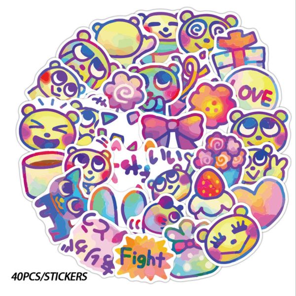40 pcs colorful bear graffiti waterproof skateboard travel suitcase phone lapluggage stickers cute kids girl toys
40 pcs colorful bear graffiti waterproof skateboard travel suitcase phone lapluggage stickers cute kids girl toys