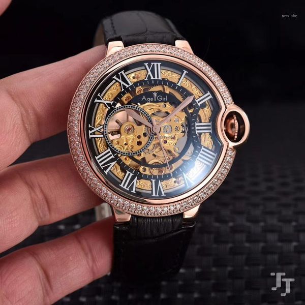 wristwatches men rose gold automatic mechanical diamonds tourbillon skeleton stainless steel rome black brown leather watch, Slivery;brown
wristwatches men rose gold automatic mechanical diamonds tourbillon skeleton stainless steel rome black brown leather watch, Slivery;brown