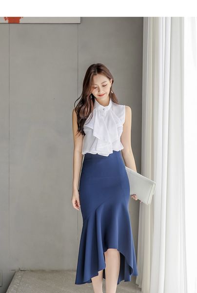 two piece dress summer 2 pieces set blouses sleeveless bandage pencil midi skirts elegant party office lady women dresse, White
two piece dress summer 2 pieces set blouses sleeveless bandage pencil midi skirts elegant party office lady women dresse, White