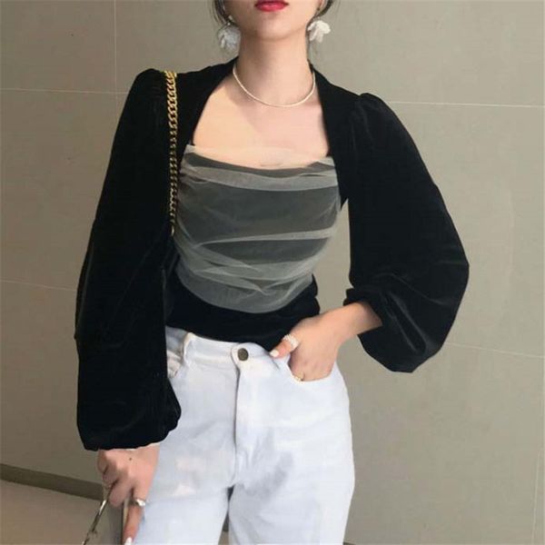 knits black slender veet stylish brief fresh patchwork mesh sleeves slim chic all-match women t-shirts, White
knits black slender veet stylish brief fresh patchwork mesh sleeves slim chic all-match women t-shirts, White