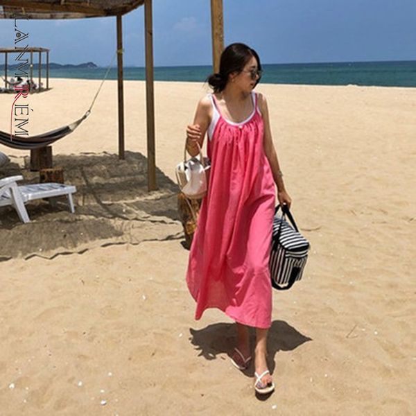 women's pink large size sling mid-length dress round neck sleeveless loose fashion trendy summer 2e1310 210507, Black;gray
women's pink large size sling mid-length dress round neck sleeveless loose fashion trendy summer 2e1310 210507, Black;gray
