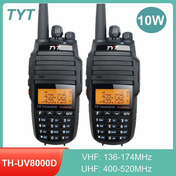 2pcs walkie talkie 10w tyt th-uv8000d two way radio scanner function transceiver dual band vhf uhf cb ham station
2pcs walkie talkie 10w tyt th-uv8000d two way radio scanner function transceiver dual band vhf uhf cb ham station