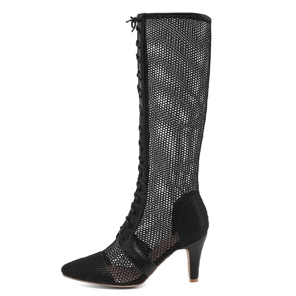 fashion women's high boots new cut-outs mesh summer boots for women knee high boots women shoes large size 48 210428, Black
fashion women's high boots new cut-outs mesh summer boots for women knee high boots women shoes large size 48 210428, Black