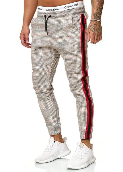 men plaid pants slim fit joggers midwaist trousers business casual pencil pant, Black
men plaid pants slim fit joggers midwaist trousers business casual pencil pant, Black