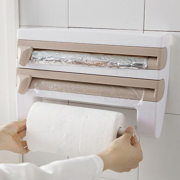 hooks & rails wall-mount paper towel holder sauce bottle rack cling film cutting mutifunction kitchen organizer
hooks & rails wall-mount paper towel holder sauce bottle rack cling film cutting mutifunction kitchen organizer
