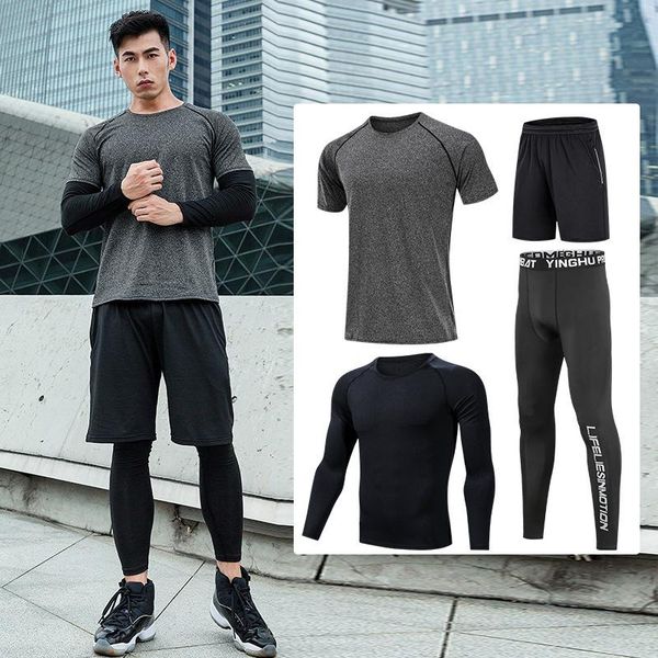 fitness suit men's clothes running sports quick-drying training summer short-sleeved basketball pants sportswear sets, Black;blue
fitness suit men's clothes running sports quick-drying training summer short-sleeved basketball pants sportswear sets, Black;blue