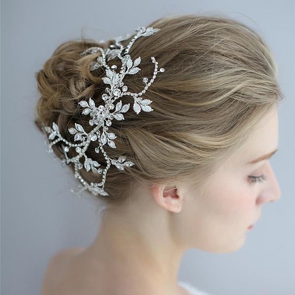 hair clips & barrettes fashion silver white handmade crystal rhinestone headband wedding accessories for women bridal headwear jewelry tiara, Golden;silver 
hair clips & barrettes fashion silver white handmade crystal rhinestone headband wedding accessories for women bridal headwear jewelry tiara, Golden;silver