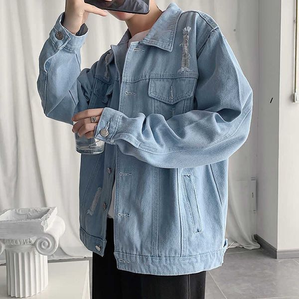 men's jackets autumn hole blue denim fashion casual retro ripped mens streetwear loose hip hop bomber men fdm0, Black;brown
men's jackets autumn hole blue denim fashion casual retro ripped mens streetwear loose hip hop bomber men fdm0, Black;brown