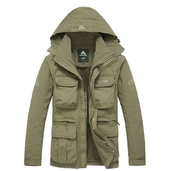 men tactical jacket autumn quick dry 2-in-1 xxxl military style army coat male multi pockets hooded windbreaker waterproof 211214, Black;brown
men tactical jacket autumn quick dry 2-in-1 xxxl military style army coat male multi pockets hooded windbreaker waterproof 211214, Black;brown